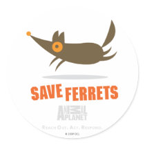 Save Ferrets Sticker by AnimalAdvocate Save Ferrets Sticker