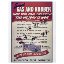 Save Gas And Rubber flyers by ww2posters Save Gas And Rubber flyers