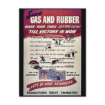 Save Gas And Rubber postcards