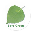 Save Green Reminder Sticker