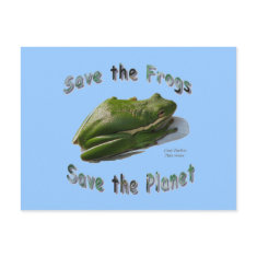 Save Green Treefrogs postcard