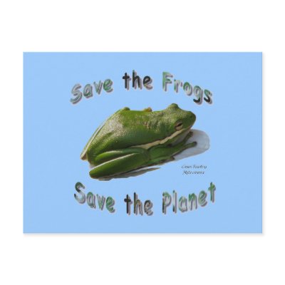 Save Green Treefrogs postcard