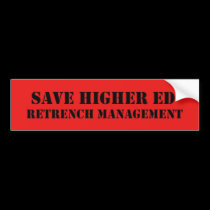 Save Higher Ed Bumper Sticker bumper stickers
