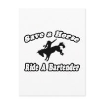Save Horse, Ride Bartender Post Cards