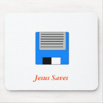 Save icon, Jesus Saves mousepads