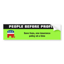 Save lives, one insurance policy at a time bumper stickers