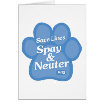 Save Lives, Spay & Neuter Card