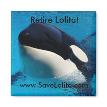 Put it on your locker, fridge, or any other metal surface to get the word out about Lolita! Save Lolita Magnet