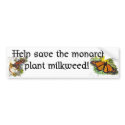 Save monarch butterflies - Bumper Sticker bumper stickers by GardenDelightsArts Save monarch butterflies - Bumper Sticker bumper stickers