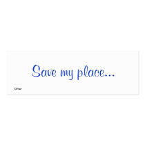 Save my place..., Bookmark Business Card Templates