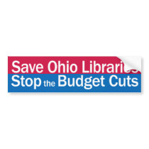 Save Ohio Libraries bumper sticker bumper stickers