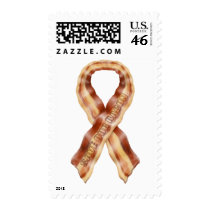 Save Our Bacon Ribbon Design postage by tshirtmonkey Save Our Bacon Ribbon Design postage