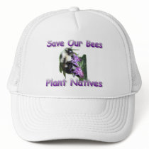 Save Our Bees and Wildflowers Hat by naturegirl7 Save Our Bees and Wildflowers Hat