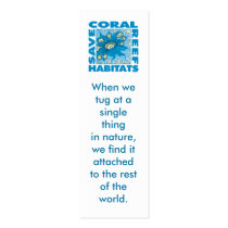 Save Our Coral Reefs Bookmark Business Card