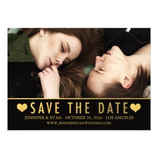 SAVE OUR DATE | SAVE THE DATE GOLD FOIL INVITE