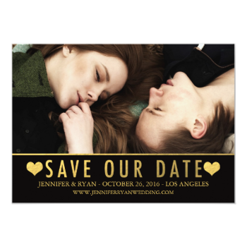 SAVE OUR DATE | SAVE THE DATE GOLD FOIL INVITES