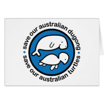 Save our dugong & turtles card