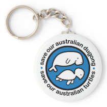 Save our dugong & turtles keychain
