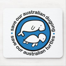 Save our dugong & turtles mouse mats