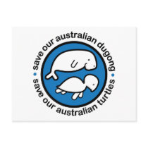Save our dugong & turtles postcard