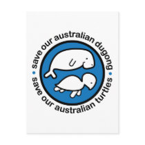 Save our dugong & turtles post card