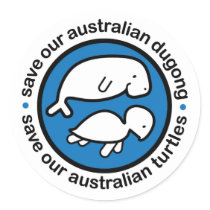 Save our dugong & turtles sticker