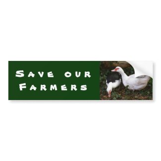 Save Our Farmers bumpersticker