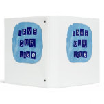 Save Our Lake in Blue Inverted Block letters Vinyl Binder