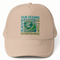 Save Our Oceans - Stop Overfishing Mesh Hat