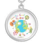 Save Our Planet Earth Pendant Necklace
