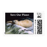 Save Our Planet, Please? Polar Bear postage stamp