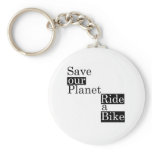 Save our planet, ride a bike keychains