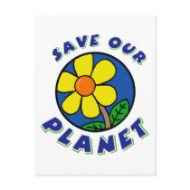 Save Our Planet T-Shirt Gifts Postcards