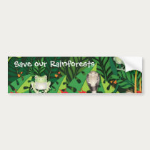 Save our Rainforests Bumper Sticker bumper stickers by naturespaintbox Save our Rainforests Bumper Sticker bumper stickers