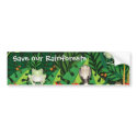 Save our Rainforests Bumper Sticker bumper stickers