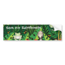 Save our Rainforests Bumper Sticker bumper stickers by naturespaintbox Save our Rainforests Bumper Sticker bumper stickers
