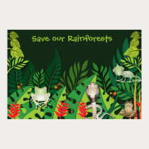 Save our Rainforests Poster posters by naturespaintbox Save our Rainforests Poster posters