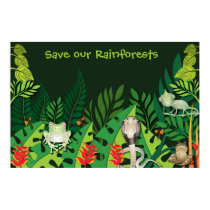 Save our Rainforests Poster posters by naturespaintbox Save our Rainforests Poster posters