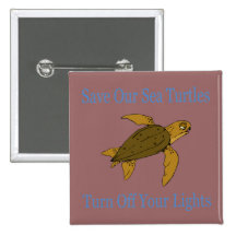 Save Our Sea Turtles blue Pins