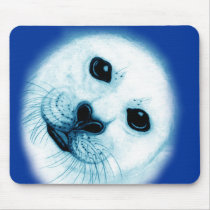 'Save our Seals' Baby Harp Seal Mouse Pad