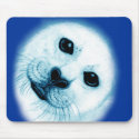 'Save our Seals' Baby Harp Seal mousepads