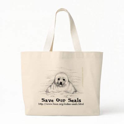 Save Our Seals Tote Bags by malibuitalian