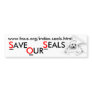 Save Our Seals Bumper Sticker