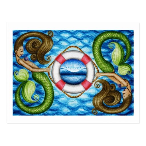 Save Our Seas Mermaids Post Card