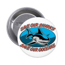 Save Our Sharks Buttons