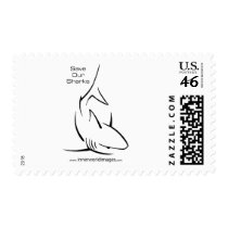 Save Our Sharks postage