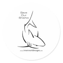 Save Our Sharks Round Sticker