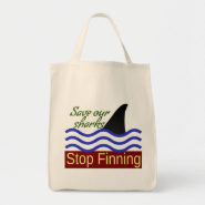 Save Our Sharks, Stop Finning Grocery Tote Bag