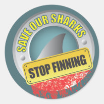 Save Our Sharks Stop Finning Stickers stickers