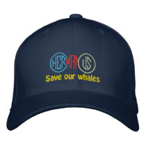 Save our whales embroidered caps embroidered hat